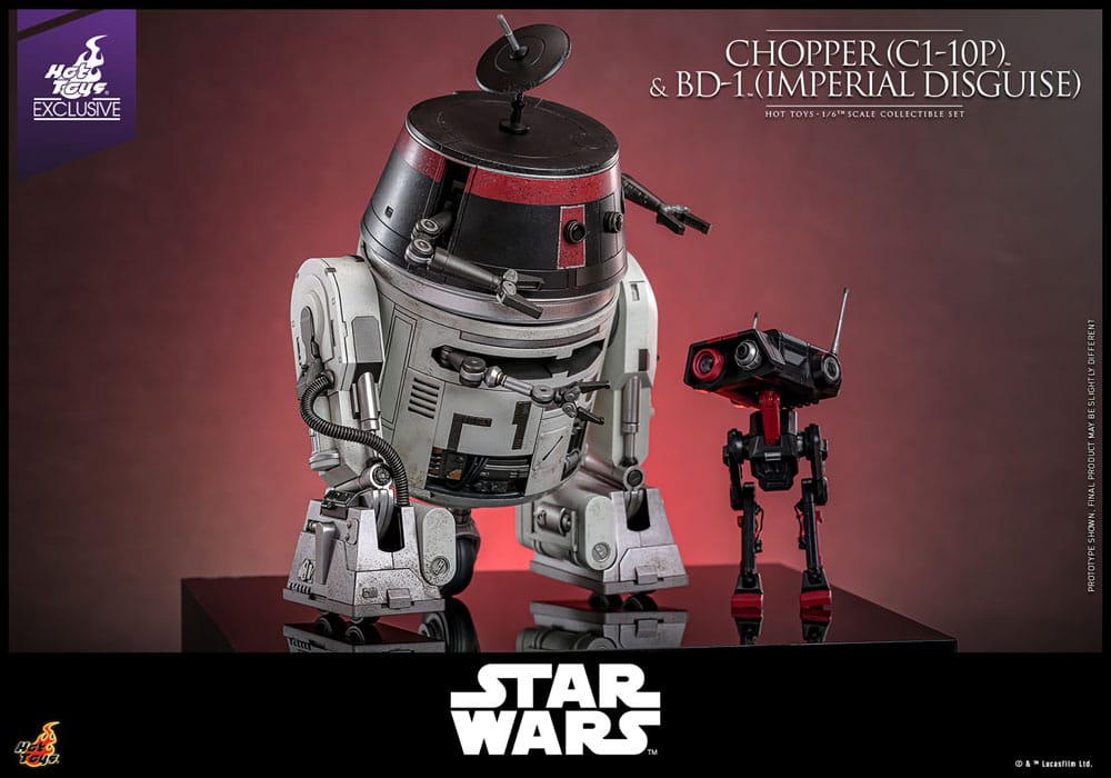 Star Wars Figura Set 1/6 Chopper (C1-10P&trade;) & BD-1&trade; (Imperial Disguise) 18 cm & 8 cm