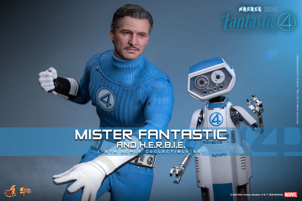 Los Cuatro Fantásticos: primeros pasos Pack de 2 Figuras Movie Masterpiece 1/6 Mister Fantastic & H.E.R.B.I.E. 30 cm