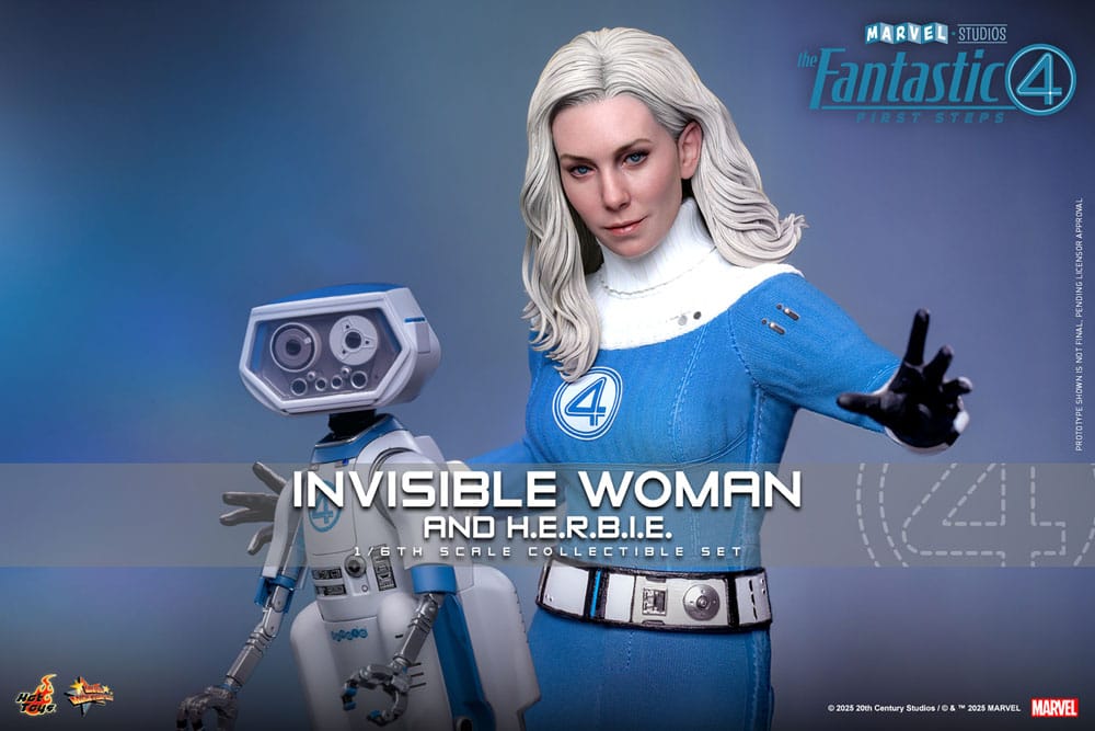 Los Cuatro Fantásticos: primeros pasos Pack de 2 Figuras Movie Masterpiece 1/6 Invisible Woman & H.E.R.B.I.E. 28 cm