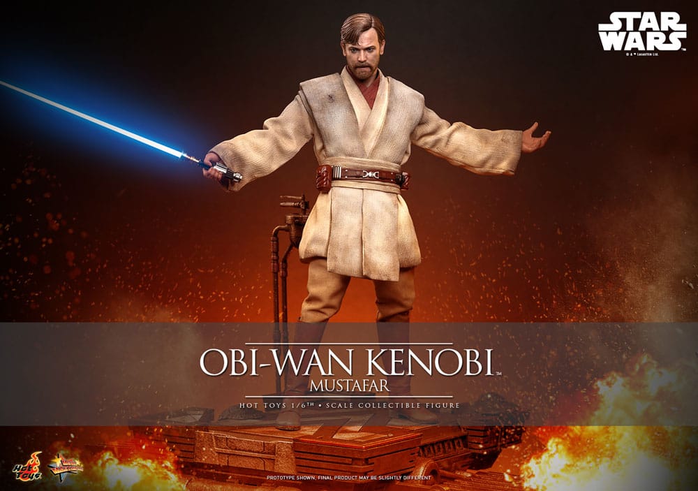 Star Wars: Episodio III – La venganza de los Sith Figura Movie Masterpiece 1/6 Obi-Wan Kenobi (Mustafar) 31 cm