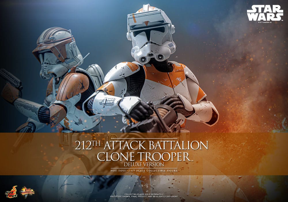 Star Wars: The Clone Wars Figura 1/6 212th Attack Battalion Clone Trooper Deluxe Version 30 cm