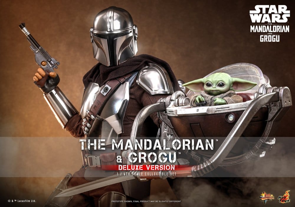 Star Wars: The Mandalorian & Grogu Movie Masterpiece Figura 1/6 The Mandalorian and Grogu (Deluxe Version) 31 cm